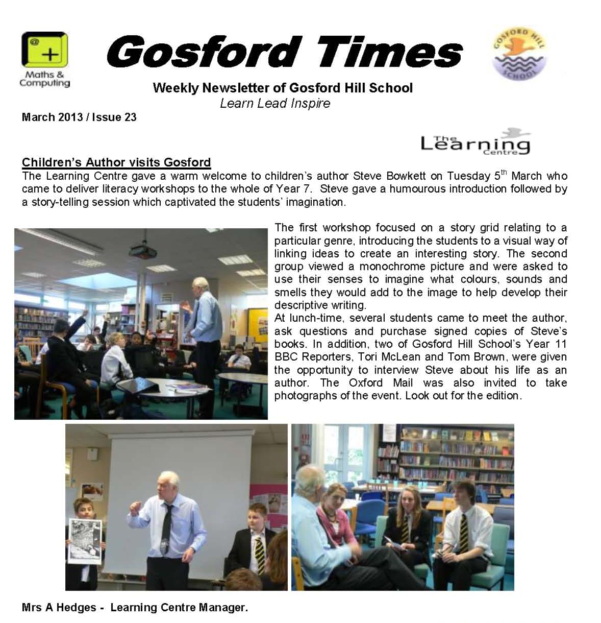 steve's visit to Gosford Hill school March 2013.jpg (172123 bytes)